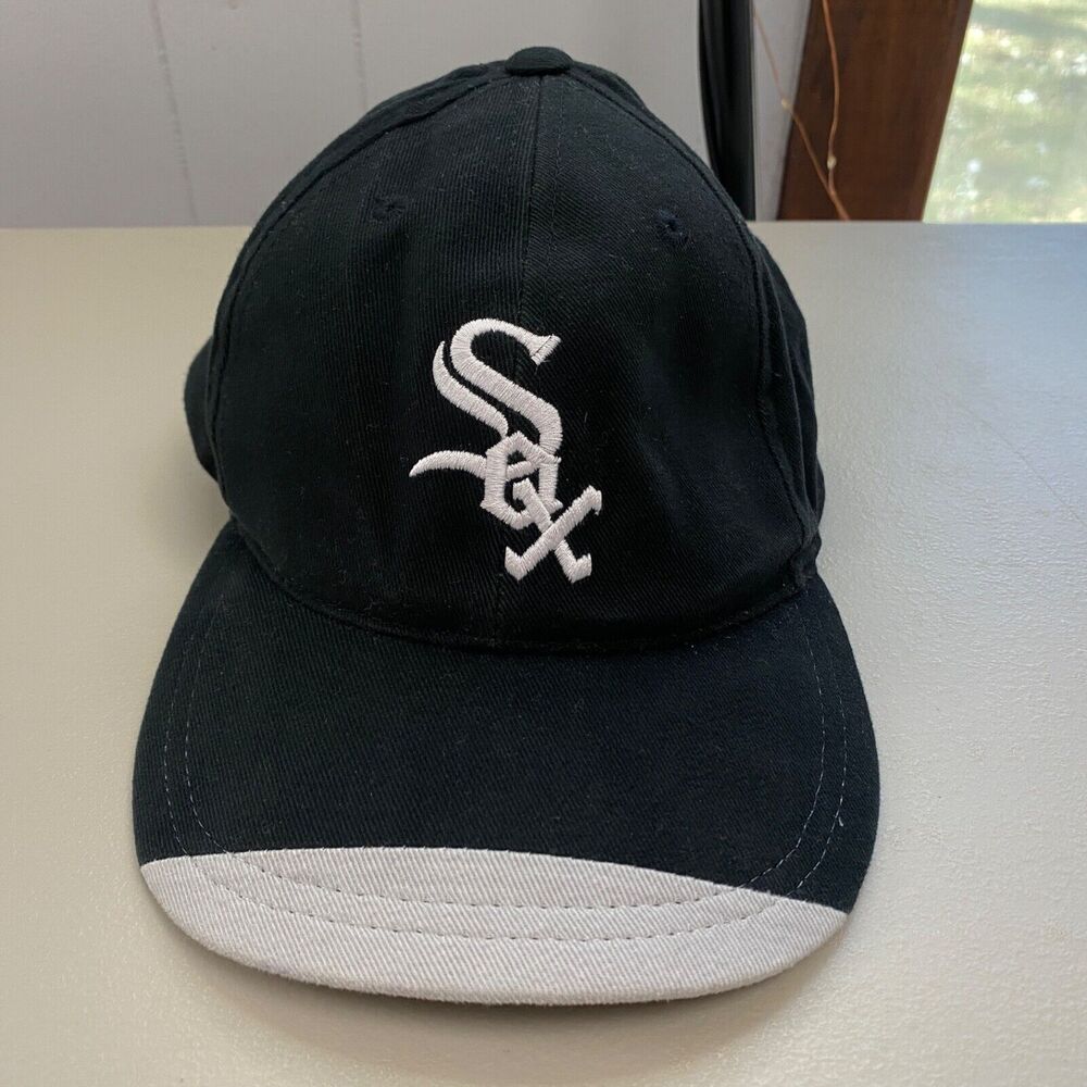 Vintage Chicago White Sox Baseball Cap Hat Snapback ANNCO Adult One Size‎ Black